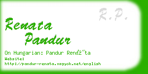 renata pandur business card